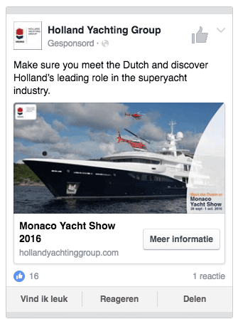 Facebook advertentie mobiel