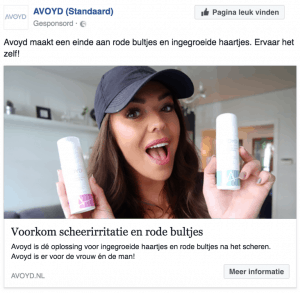Facebook retargeting Avoyd
