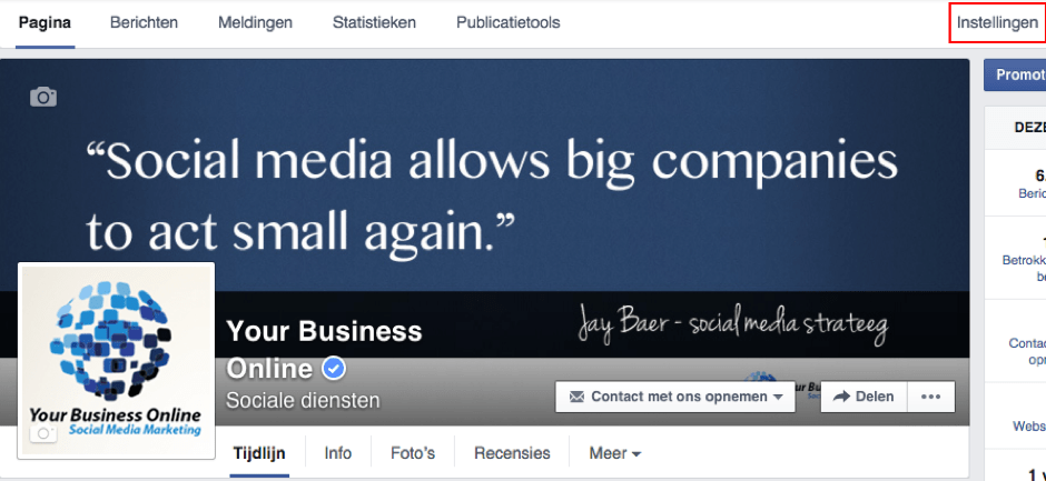 Facebook bedrijfspagina downloaden