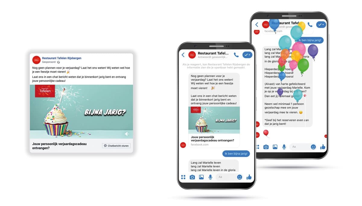 social media chatbot verjaardag